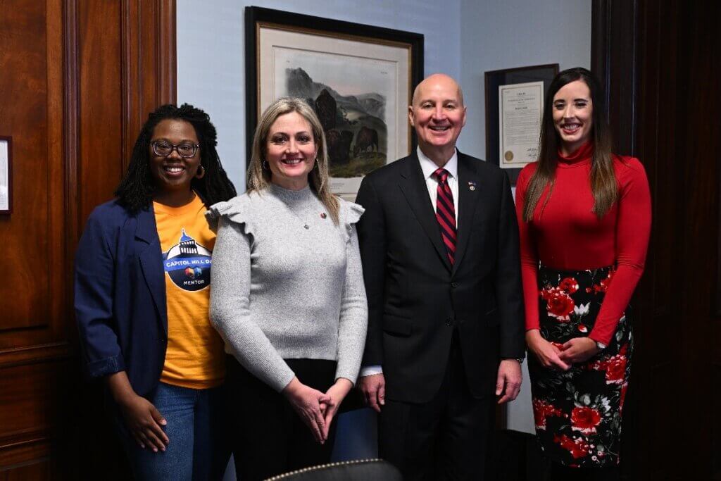 MENTOR Nebraska meeting with Senator Pete Ricketts (NE) during Capitol Hill Day, January 2025